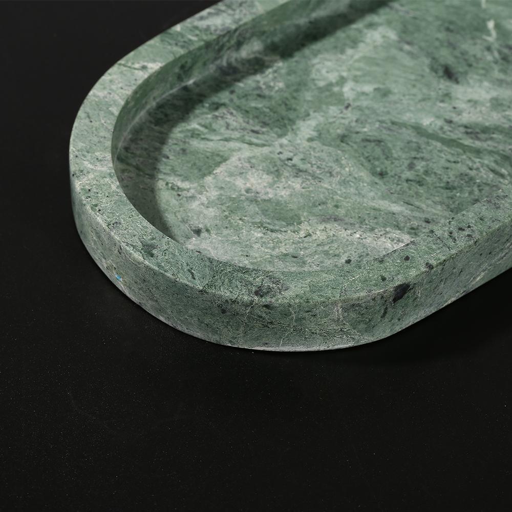 Oval Green Marble Thanksgiving Chicken Dinner Plates Handmade Dinner Plates - Home Decor > Storage Containers > Storage Trays - DINIBLO 