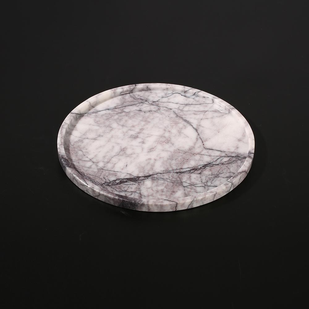 Round Marble Veggie Pizza Serving Tray Fruit Platter White - Home Decor > Storage Containers > Storage Trays - DINIBLO 