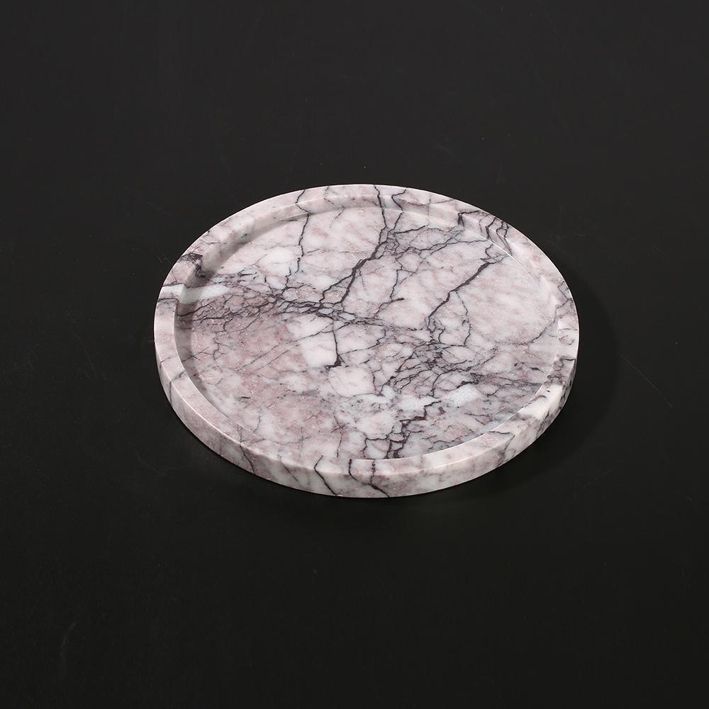 Round Marble Veggie Pizza Serving Tray Fruit Platter White - Home Decor > Storage Containers > Storage Trays - DINIBLO 