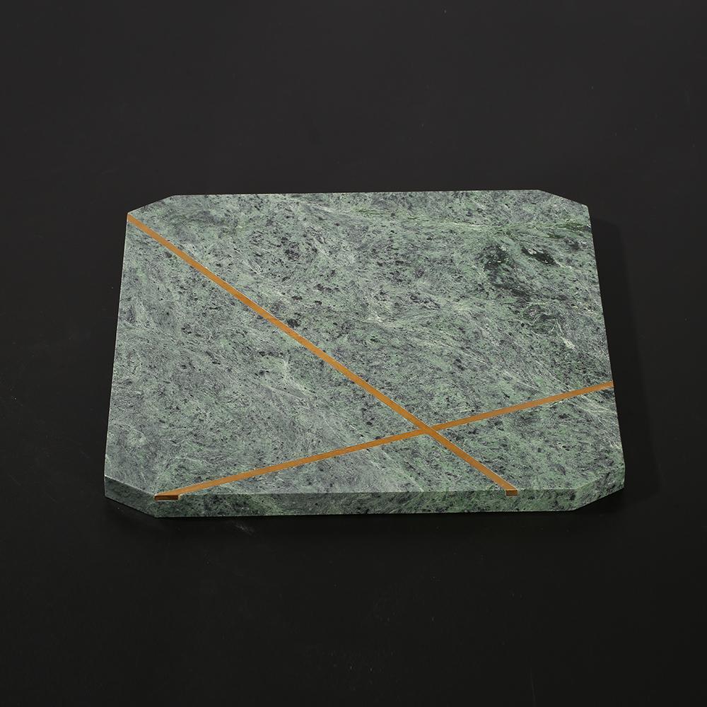 Square Light Green Marble Dinner Plates Modern Farmhouse Flat Dinner Plates - Home Decor > Storage Containers > Storage Trays - DINIBLO 