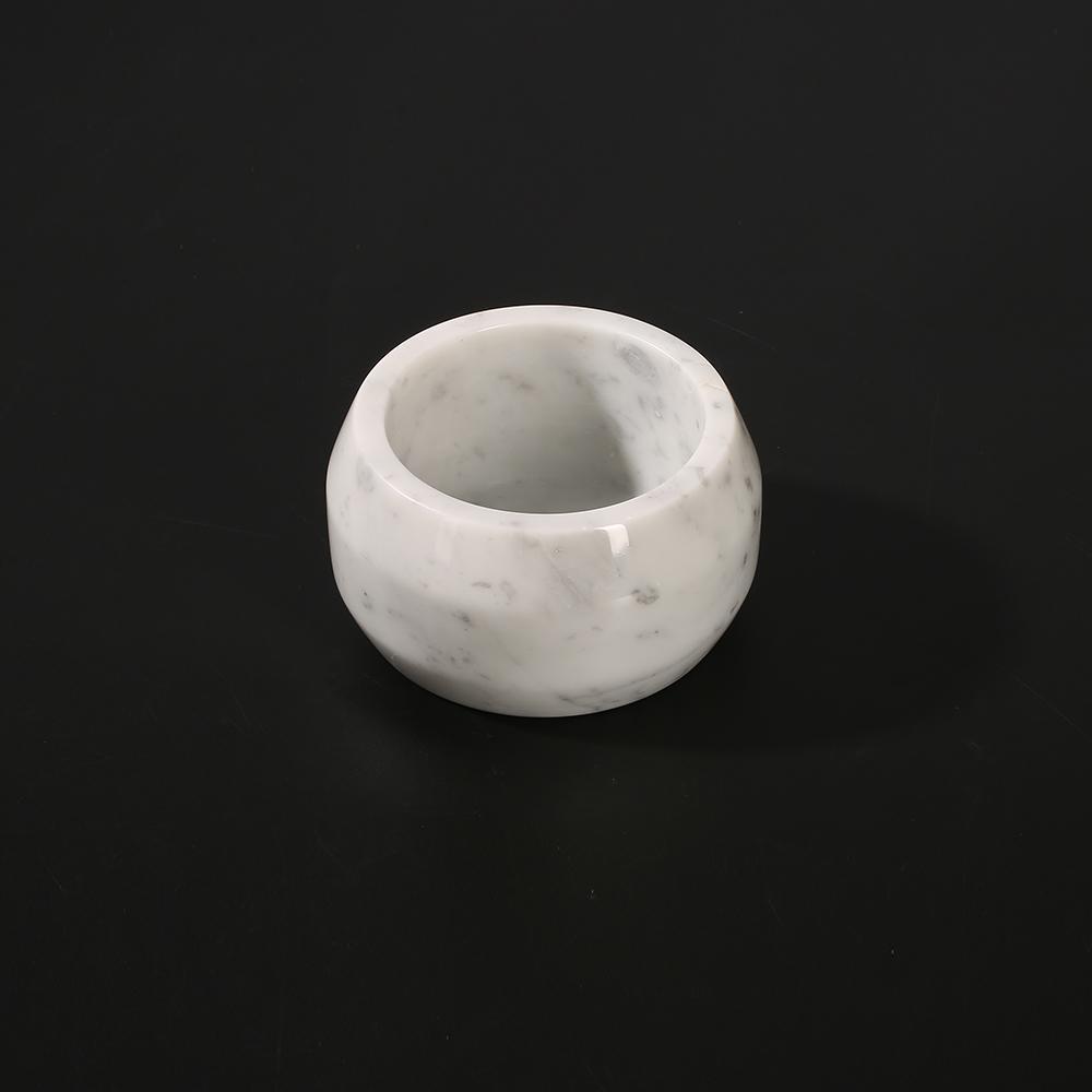 Small Marble Trinket Tray Tin Ring Change Storage Tray Round White - Organization > Storage Containers > Storage Trays - DINIBLO 