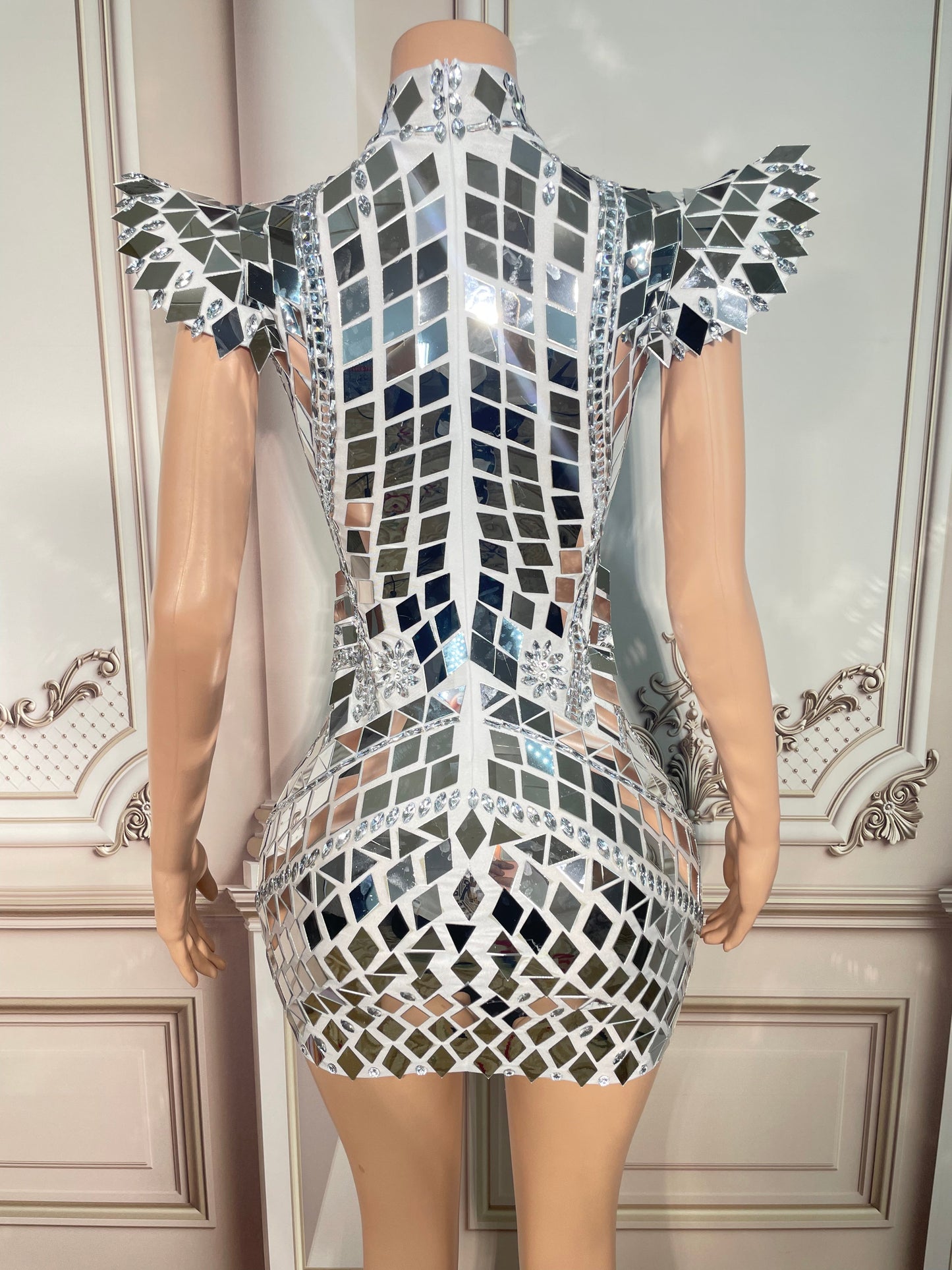 Shiny Mirror Beaded Dress - Ball Gowns - DINIBLO 