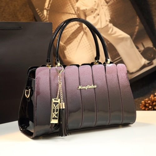 Atmospheric Patent Leather Hand Bag - Hand Bag - DINIBLO 