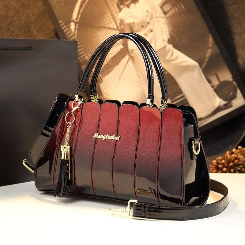 Atmospheric Patent Leather Hand Bag - Hand Bag - DINIBLO 