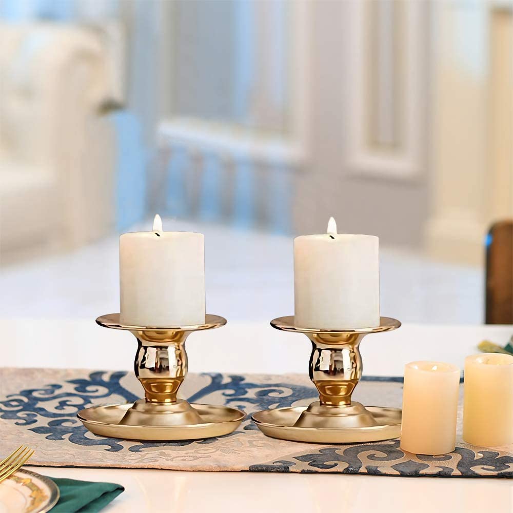 6-Piece Gold Taper Iron Candle Holder Set Table Centerpieces - Home Decor > Candle holders & Lanterns > Candles & Candle holders - DINIBLO 