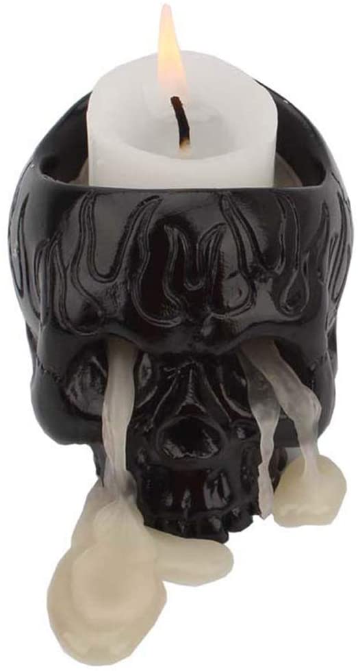 Skeleton Skull Candle Holder Tealight Cup Resin Candlestick Crafts Set of 2 - Home Decor > Candle holders & Lanterns > Candles & Candle holders - DINIBLO 