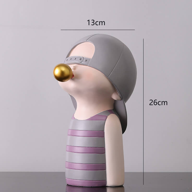 Bubble Blowing Girl Resin Ornament - Decoration - DINIBLO 