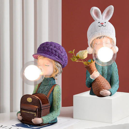 Rabbit Ear Bubble Girl Desk Lamp - Table Lamp - DINIBLO 