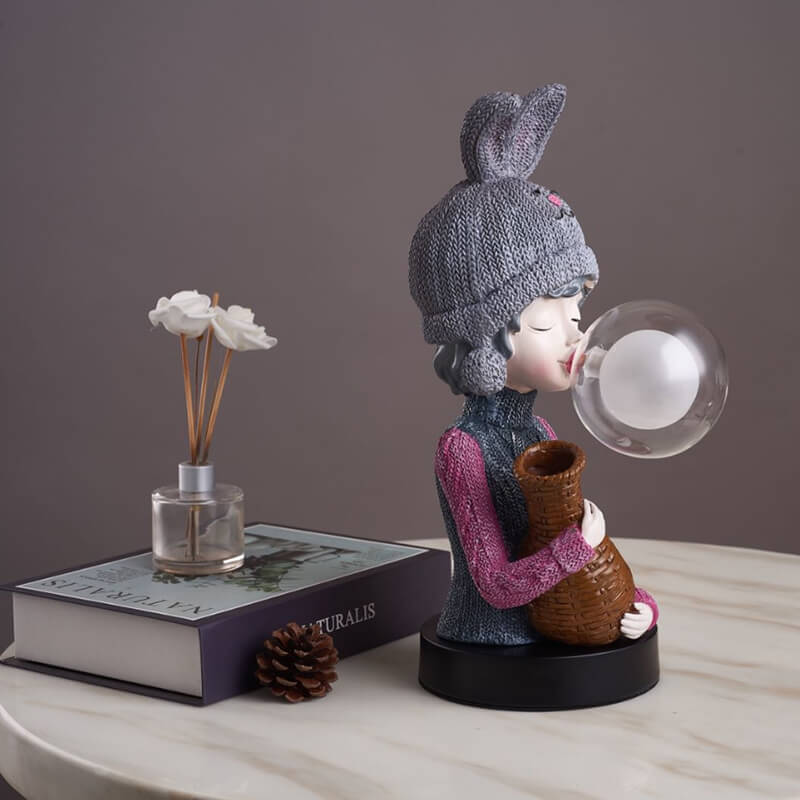 Rabbit Ear Bubble Girl Desk Lamp - Table Lamp - DINIBLO 