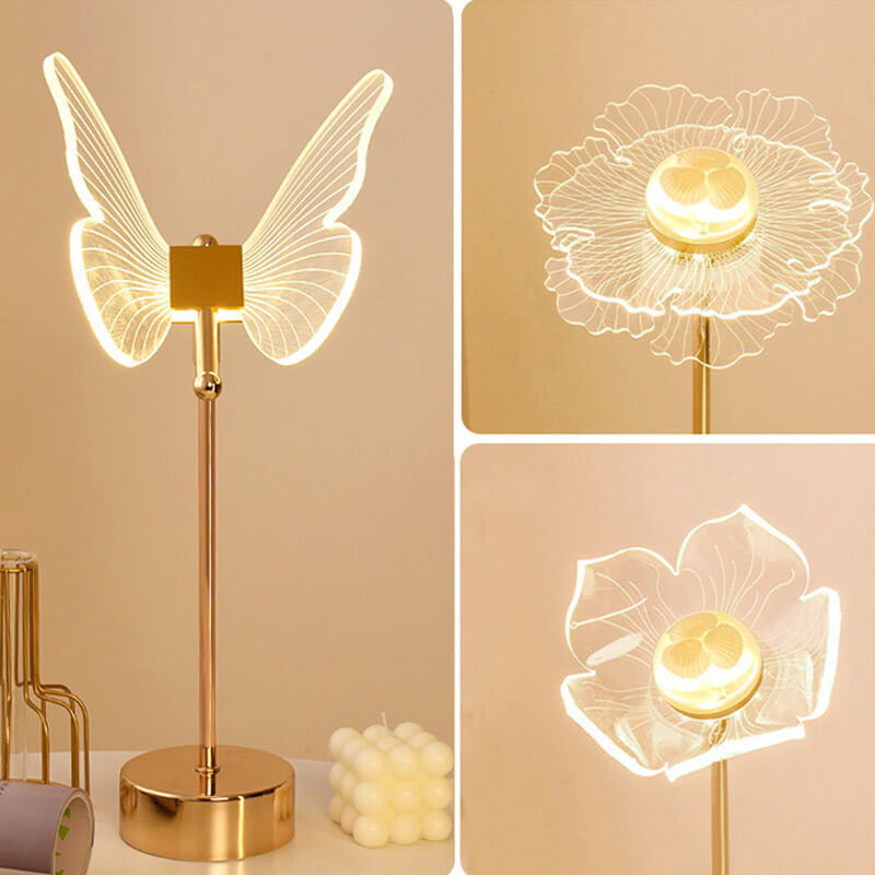 Butterfly Flower Table Lamp - LAMP - DINIBLO 