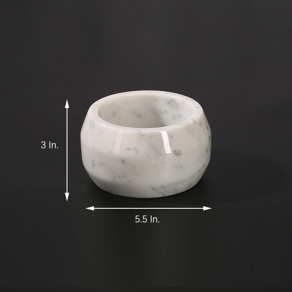 Small Marble Trinket Tray Tin Ring Change Storage Tray Round White - Organization > Storage Containers > Storage Trays - DINIBLO 