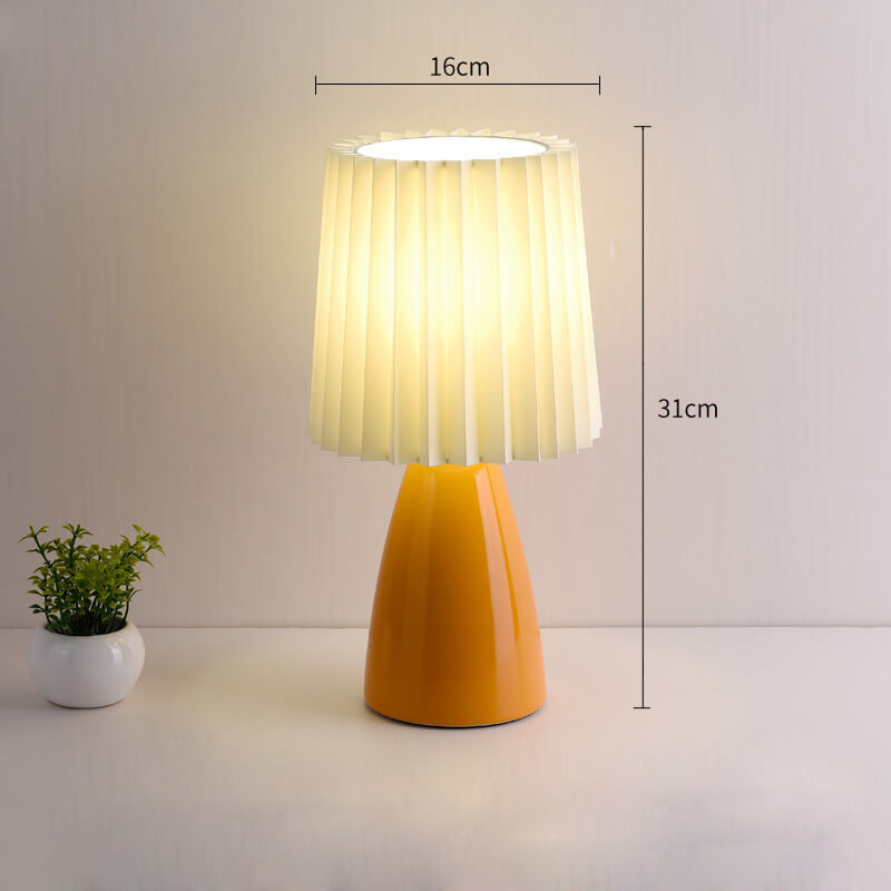 Ceramic Pleated Table Lamp - Table Lamp - DINIBLO 