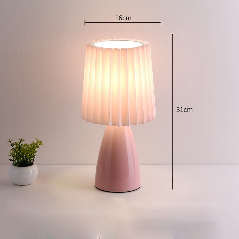 Ceramic Pleated Table Lamp - Table Lamp - DINIBLO 