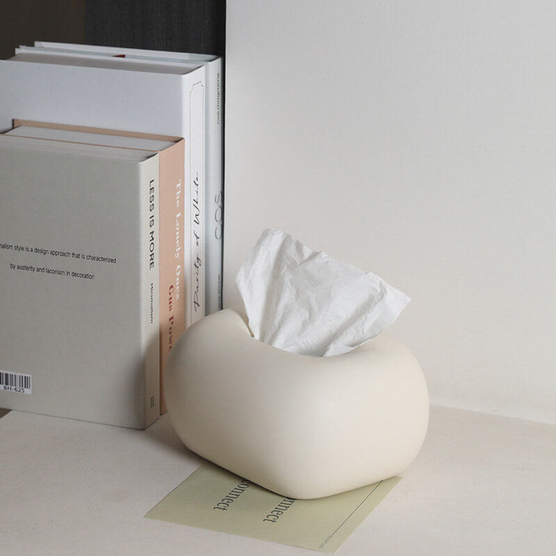 Cream Ceramic Tissue Box - Storage - DINIBLO 