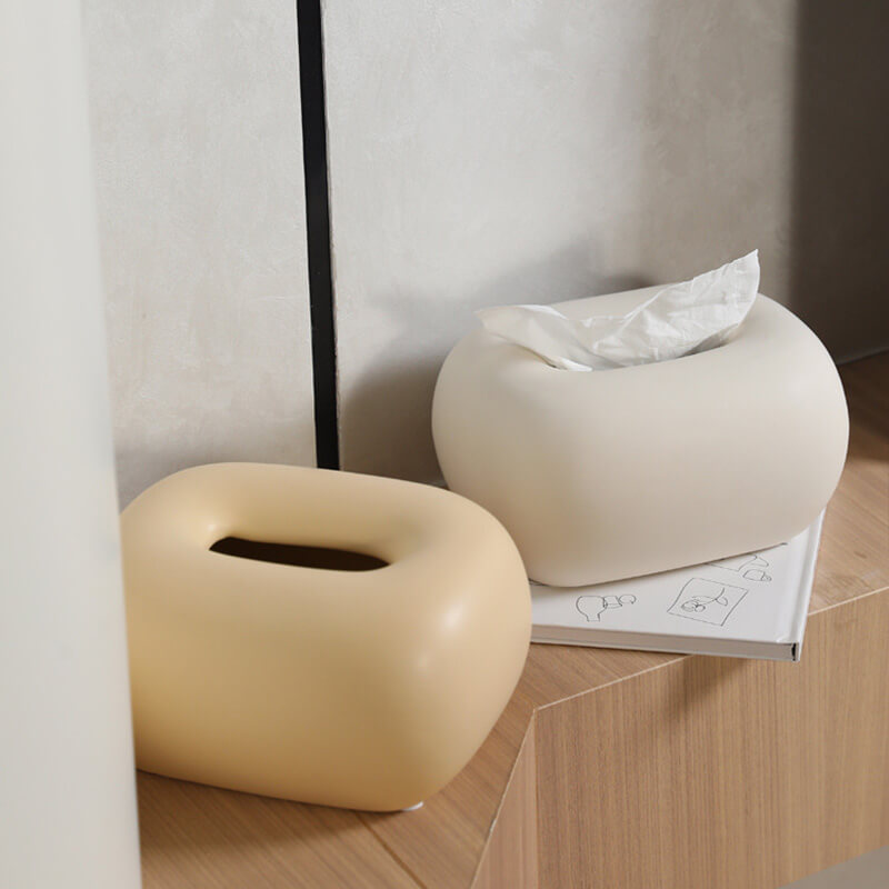 Cream Ceramic Tissue Box - Storage - DINIBLO 