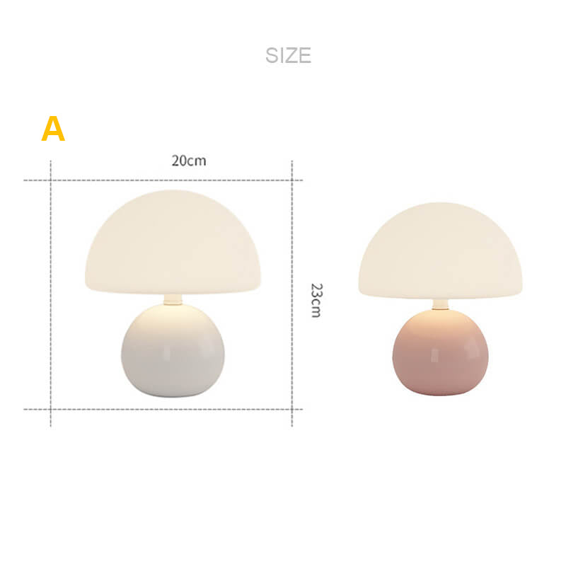 Cream Mushroom Table Lamp - LAMP - DINIBLO 