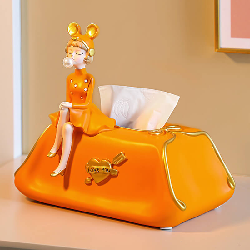 Elegant Bubble Girl Tissue Box - Storage - DINIBLO 