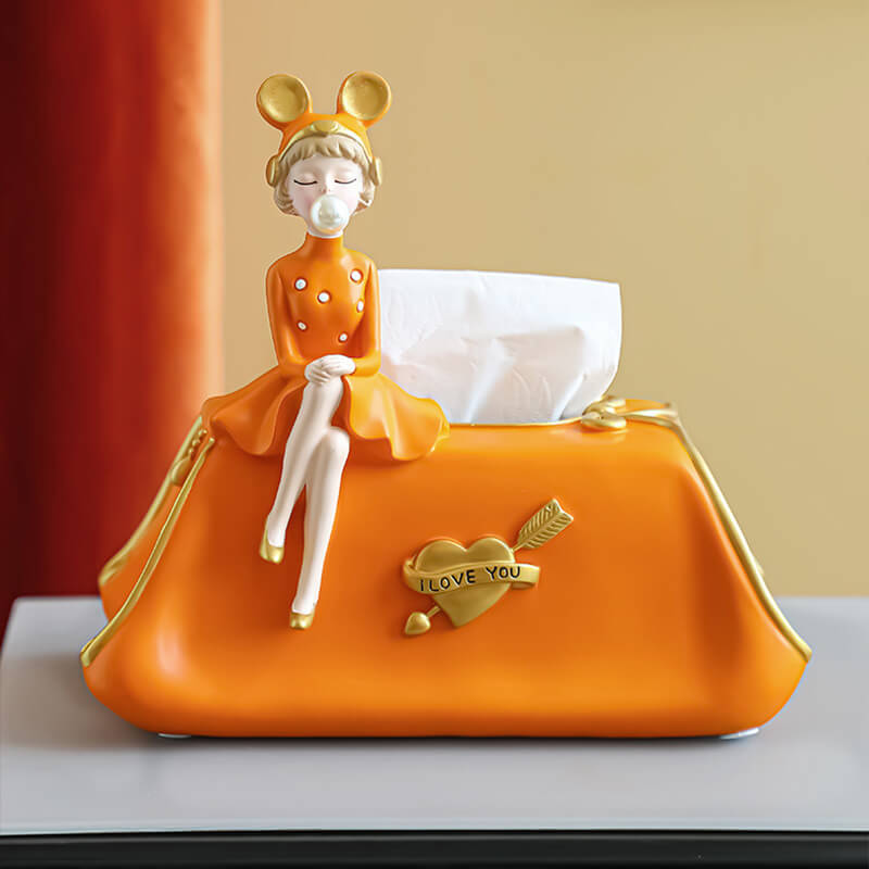 Elegant Bubble Girl Tissue Box - Storage - DINIBLO 