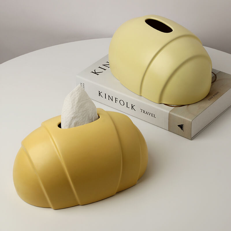 Croissant Shaped Ceramic Tissue Storage Box - Tissue Box - DINIBLO 