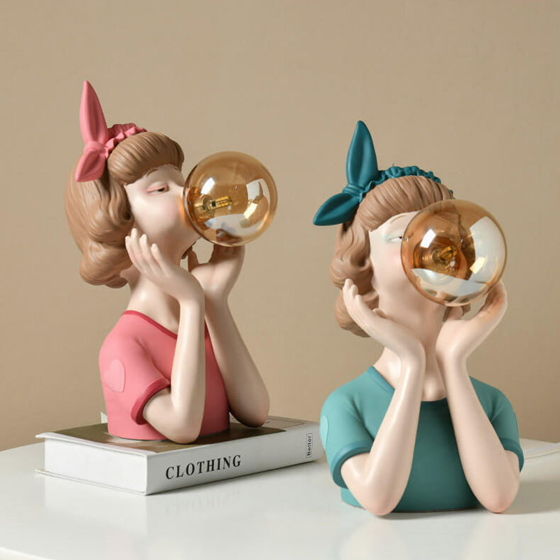 Cute Girl Resin Decoration - Table Lamp - DINIBLO 