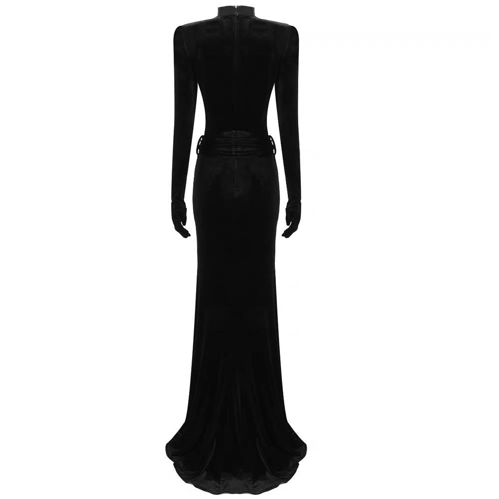 Crystal Velvet Formal Evening Gown -  - DINIBLO 