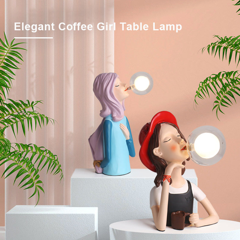 Elegant Coffee Girl Table Lamps - LAMP - DINIBLO 