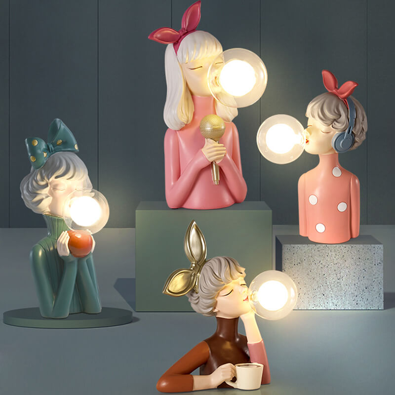 Elegant Girl Resin Table Lamp - Table Lamp - DINIBLO 