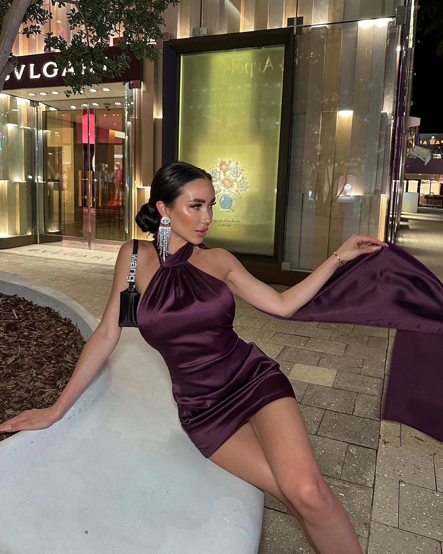 Purple Mini Dress -  - DINIBLO 