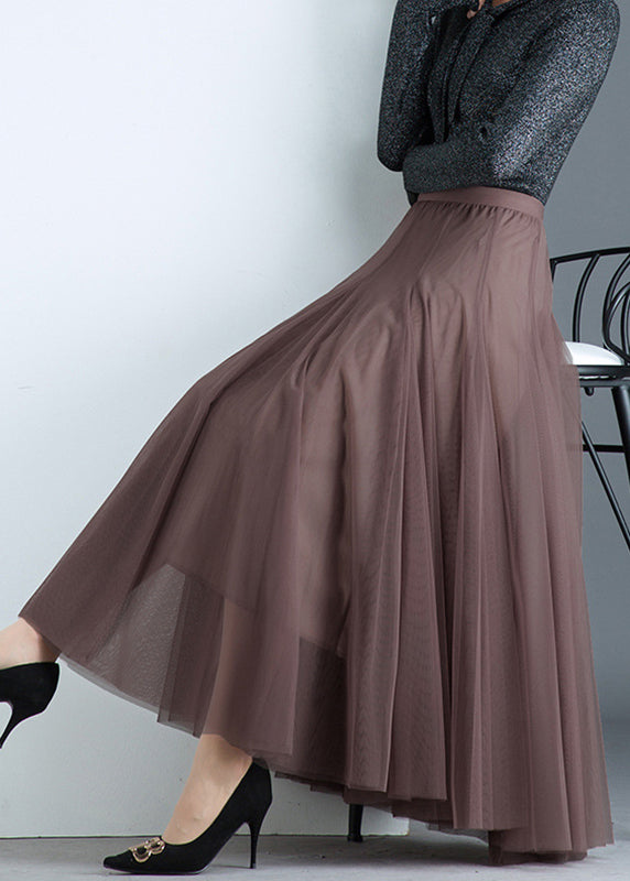 Fine elegant Pleated Casual Fall Winter Tulle Skirts - Skirts - DINIBLO 