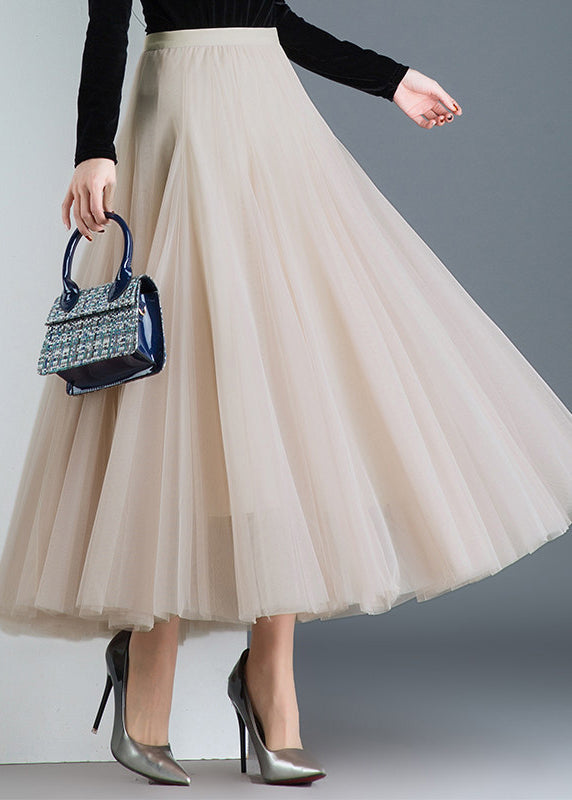 Fine elegant Pleated Casual Fall Winter Tulle Skirts - Skirts - DINIBLO 