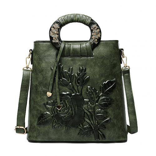 Floral Print Ring Handle Shoulder Bag - Hand Bag - DINIBLO 