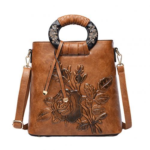 Floral Print Ring Handle Shoulder Bag - Hand Bag - DINIBLO 