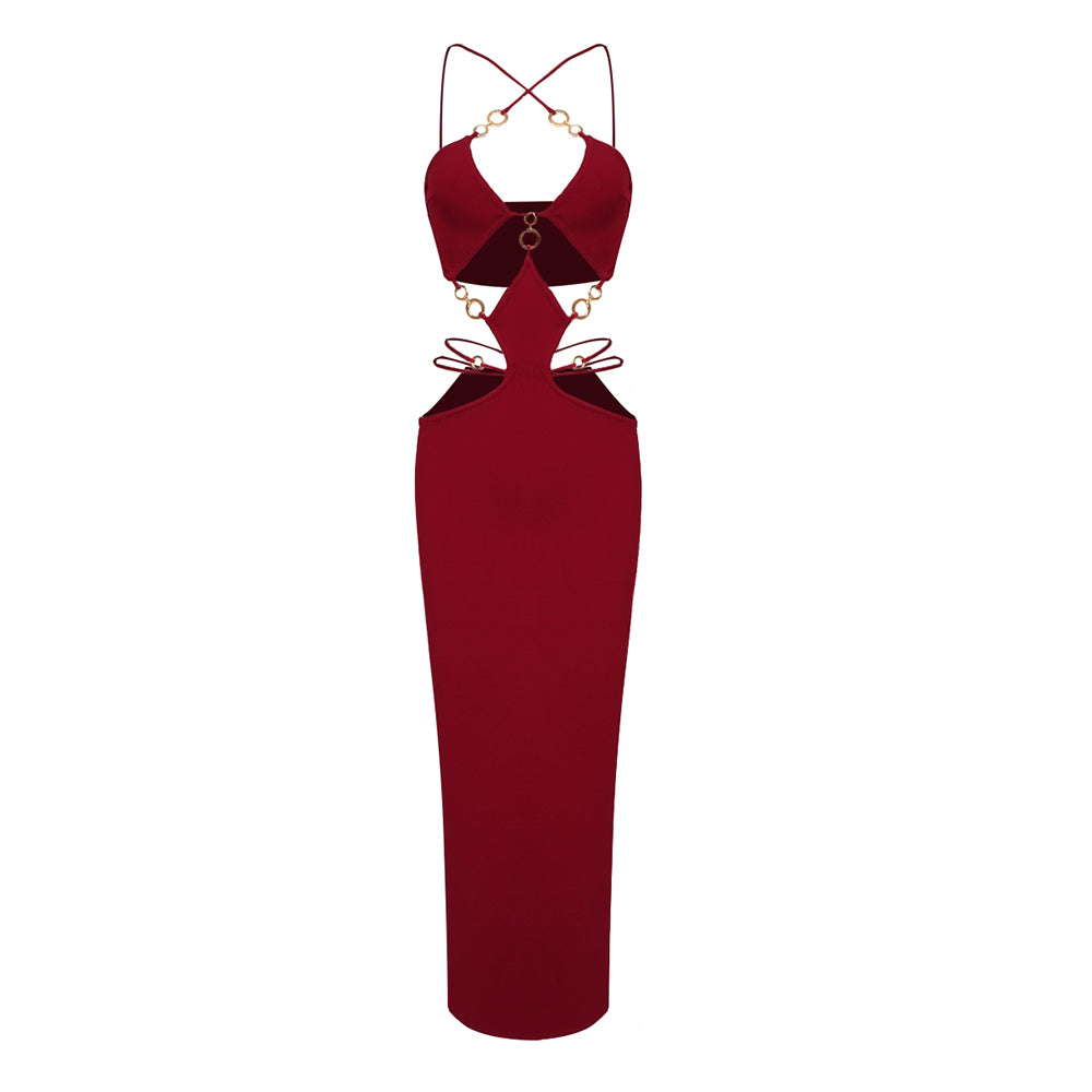 Chic Sleeveless Bandage Cutout Dress -  - DINIBLO 