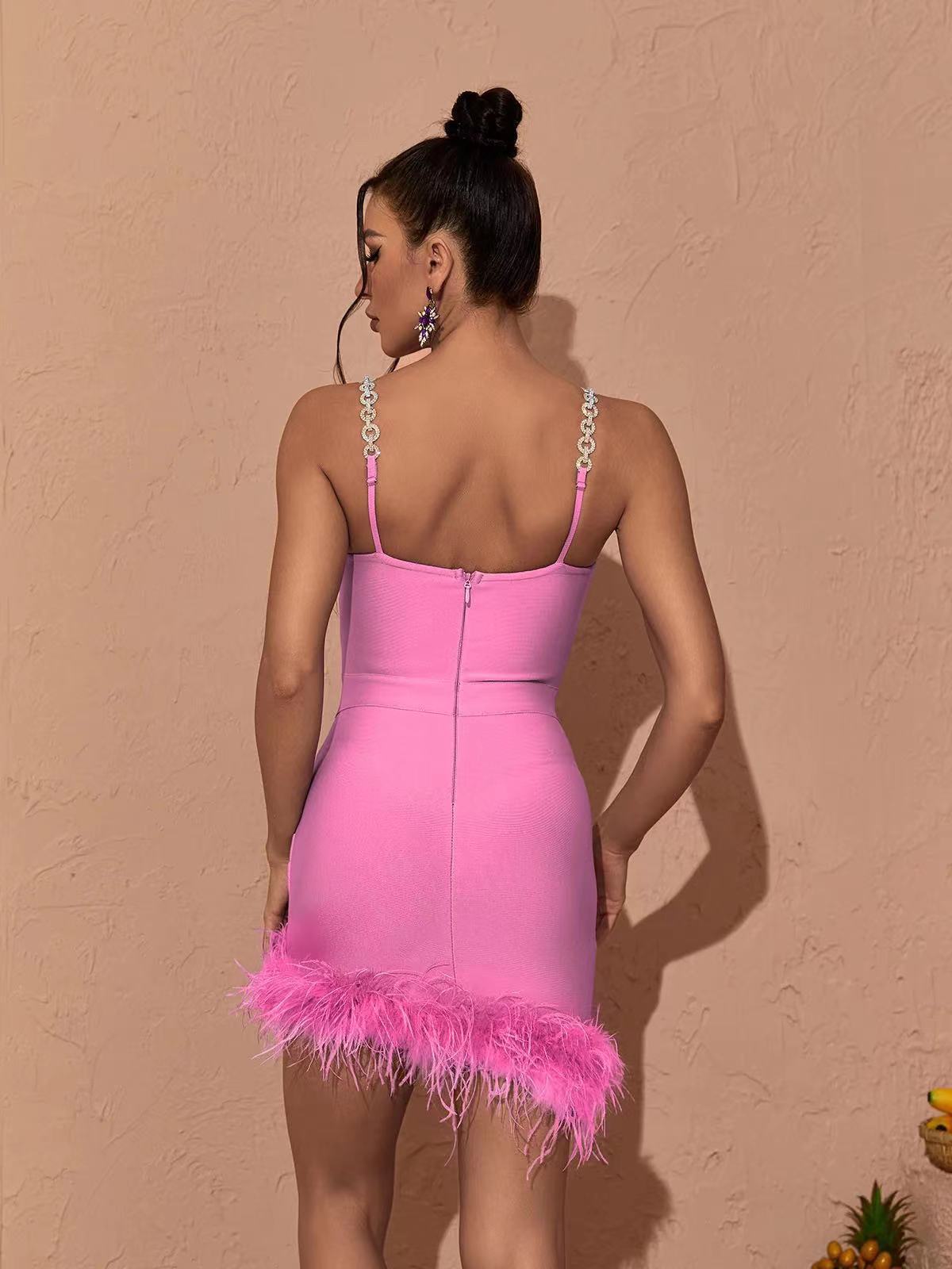 Formal Feathers Mini Dresses - Dresses - DINIBLO 