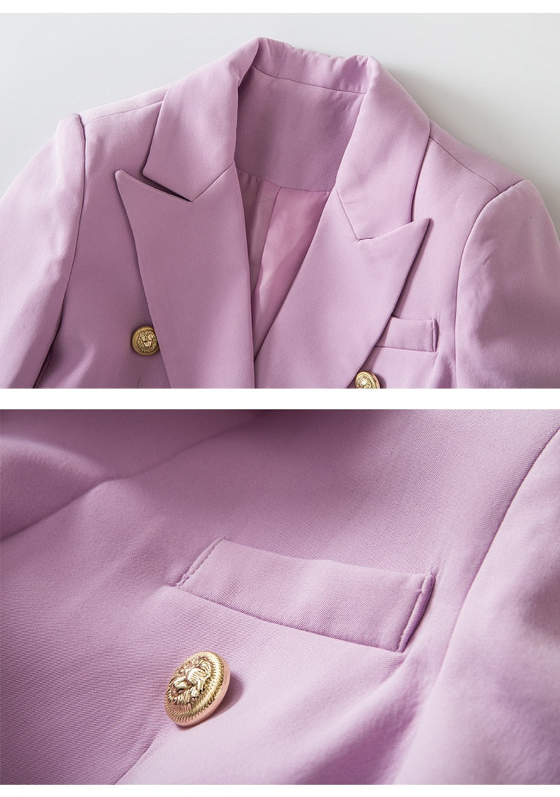 Double-breasted Lavender Blazer -  - DINIBLO 