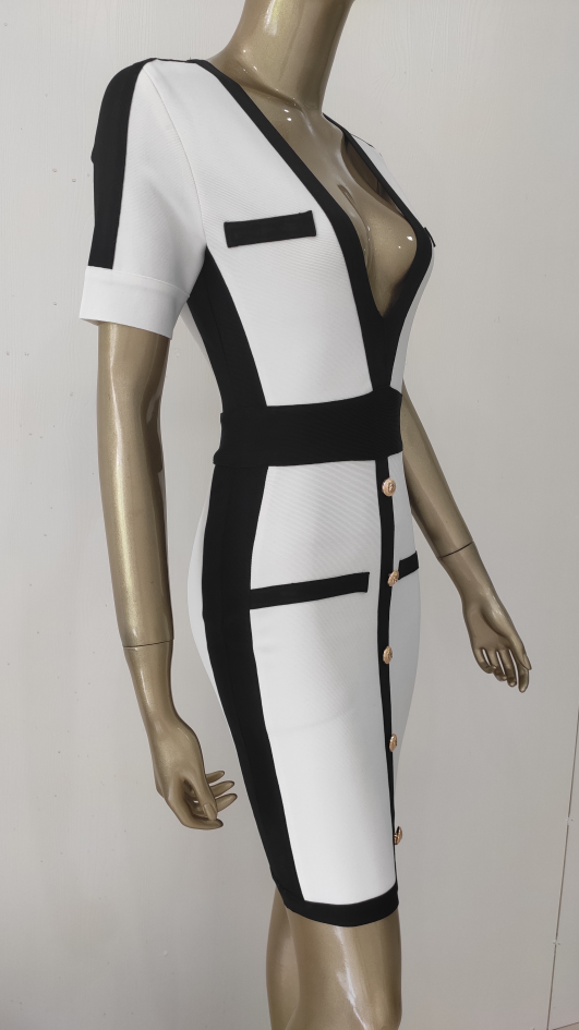 Short Sleeve Bandage Dress - Dresses - DINIBLO 