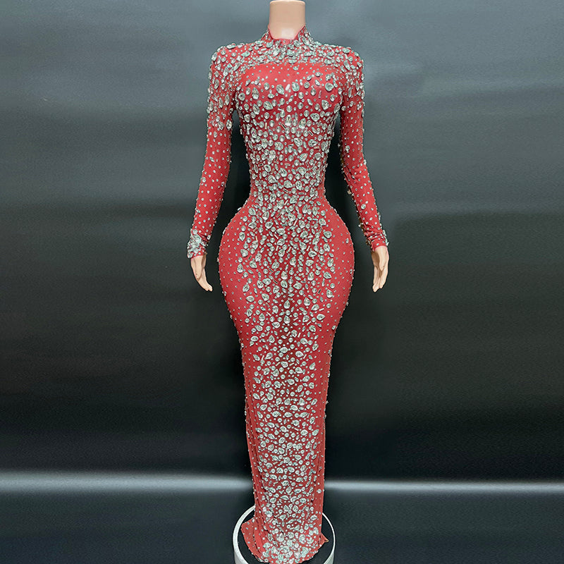 Handmade Luxury Diamond Evening Dress - Dresses - DINIBLO 