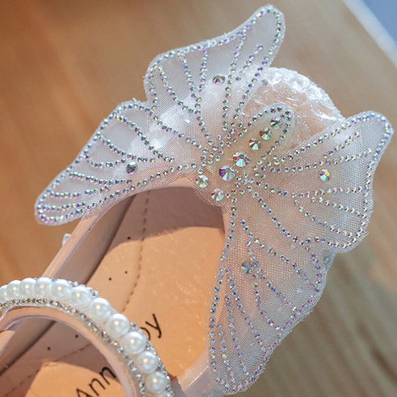 Korean Girls' Sandals Rhinestone Butterfly Princess Shoes -  - DINIBLO 