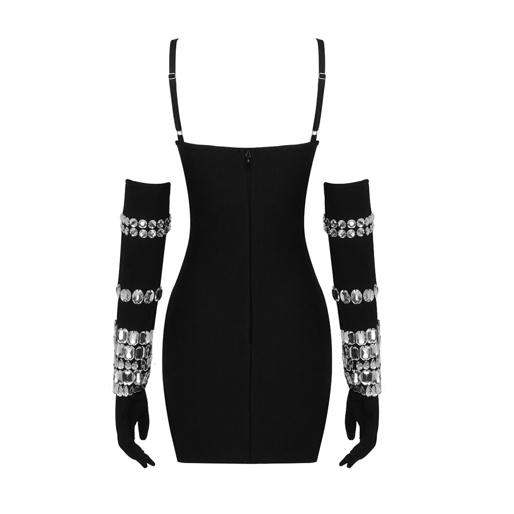 Crystal Chic Bandage Bodycon Mini Dress - Dresses - DINIBLO 