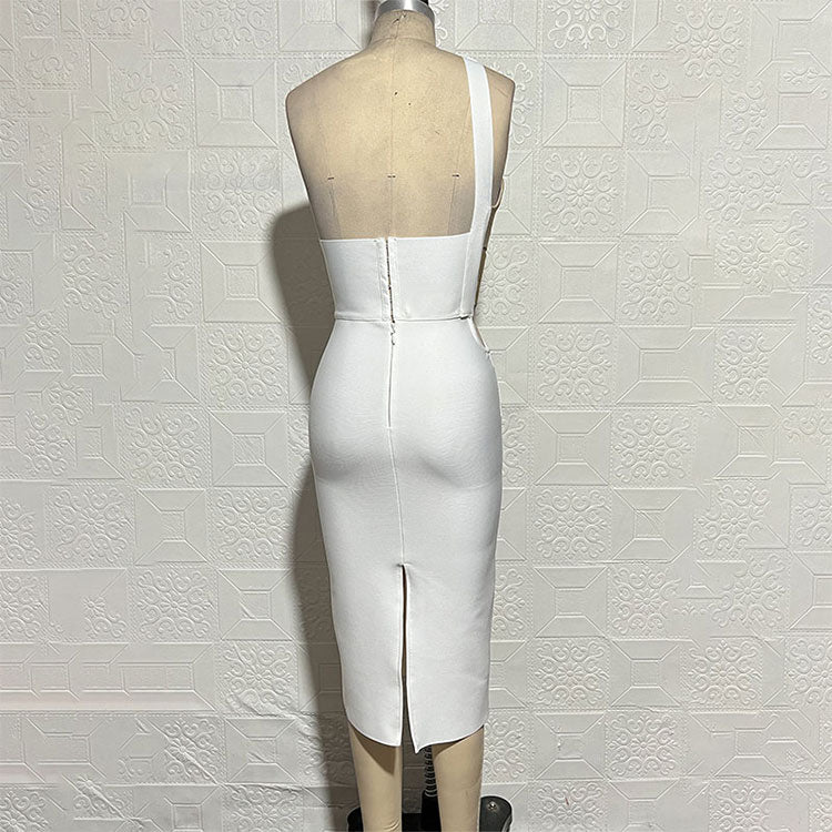 White Bandage Dress - Dresses - DINIBLO 