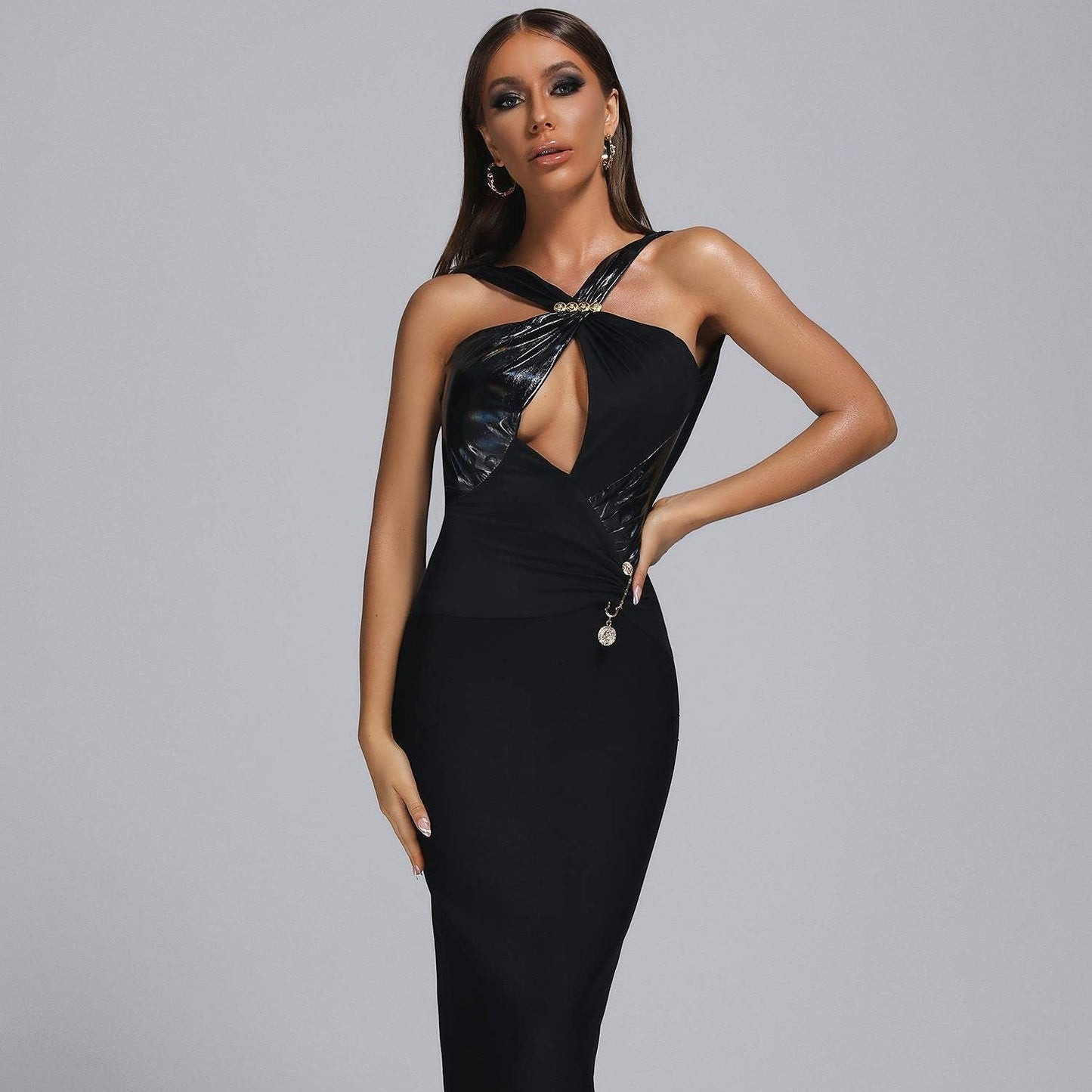 Black Backless Maxi Dress - Dresses - DINIBLO 