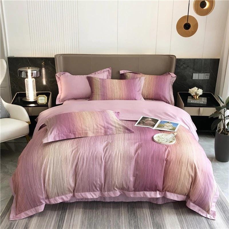 Peach Duvet Cover Set - Bed - DINIBLO 