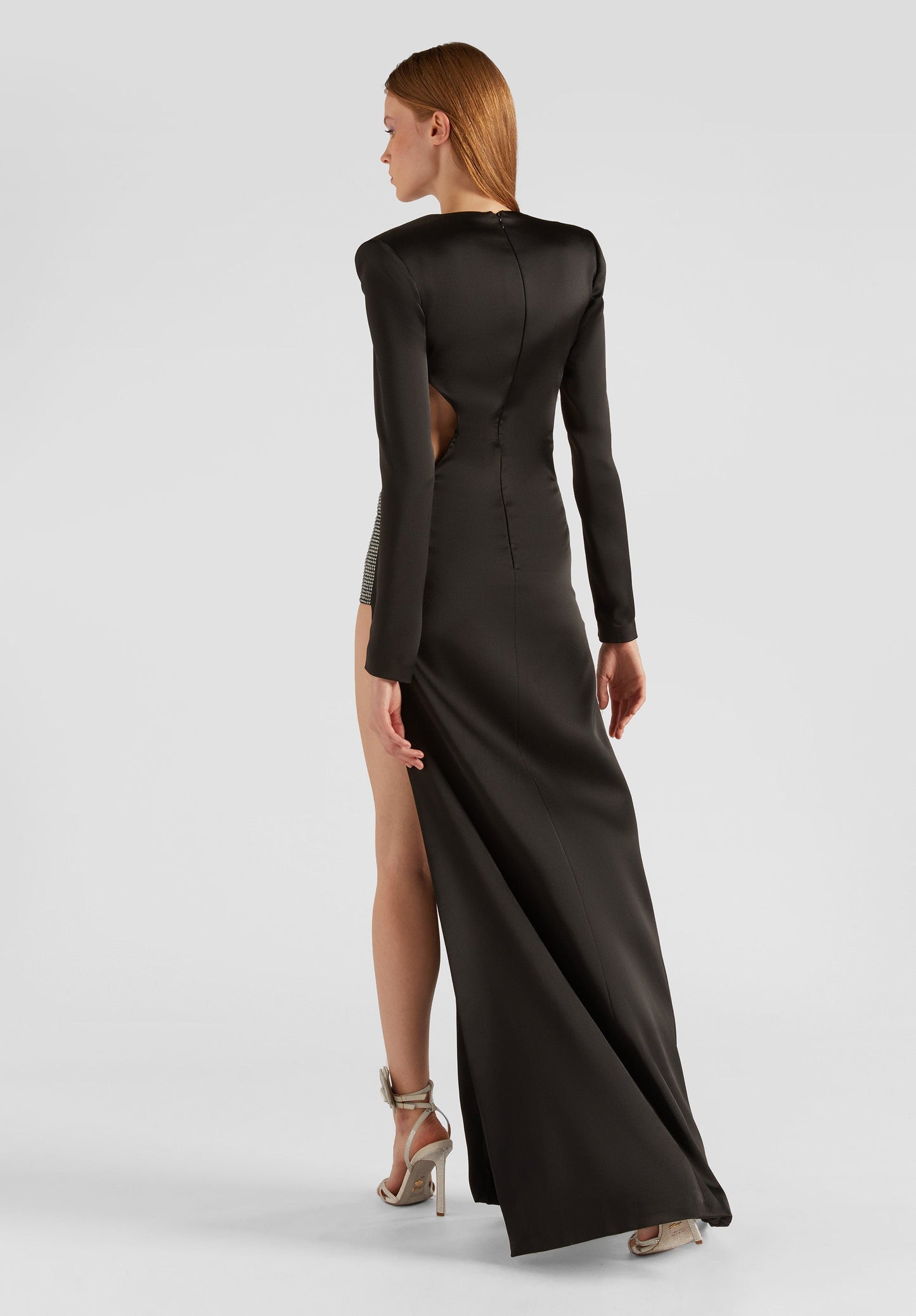 Sophisticated Black High Slit Party Dress - Dresses - DINIBLO 