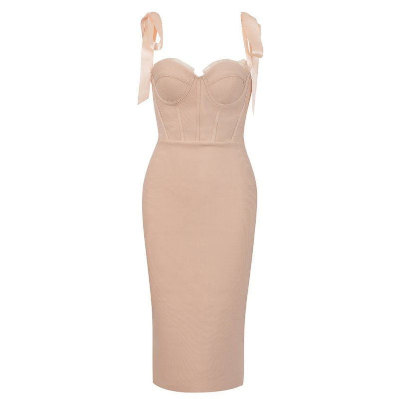 Sleek Knee-Length Bandage Dress - Dresses - DINIBLO 