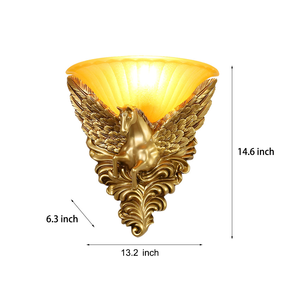 Creative Resin Horse Head Luxury European-Style Decorative Sconces Lighting - Lighting > Wall Lights > Wall sconces - DINIBLO 