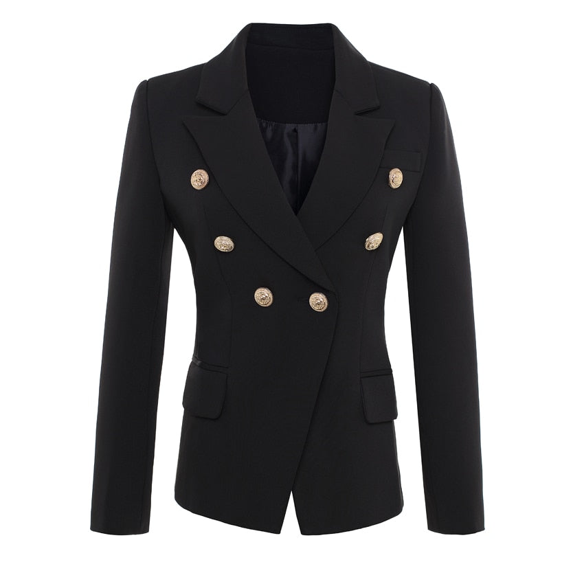 Black Double Breasted Blazer -  - DINIBLO 