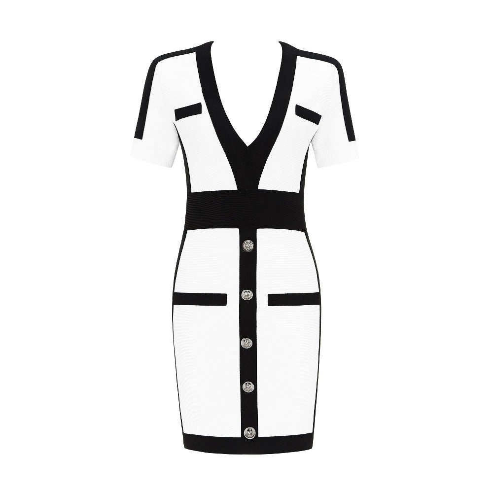 Short Sleeve Bandage Dress - Dresses - DINIBLO 