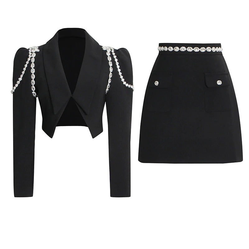 Cropped Jacket Suit -  - DINIBLO 