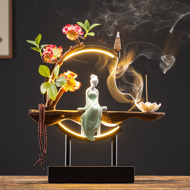 Waterfall Censer Flower Decor Backflow Incense Burner - Incense Holders - DINIBLO 