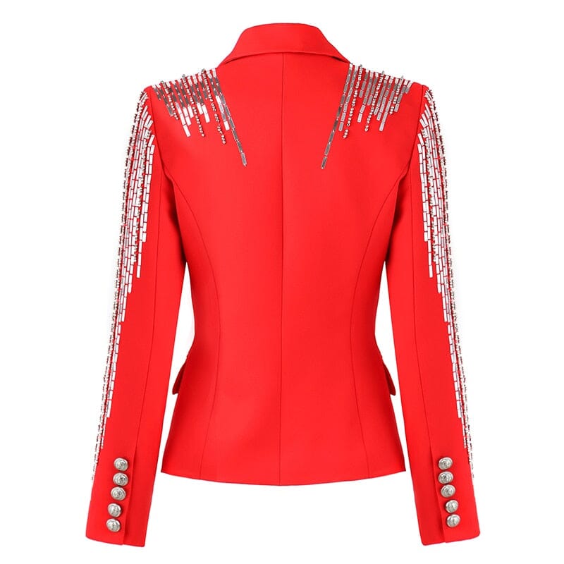 The Fireworks Long Sleeve Sequin Blazer - 0 - DINIBLO 